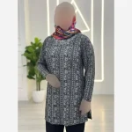 تونیک نگین دار مدل ژالین ژاکارد ویسکوز فری سایز - تصویر 6