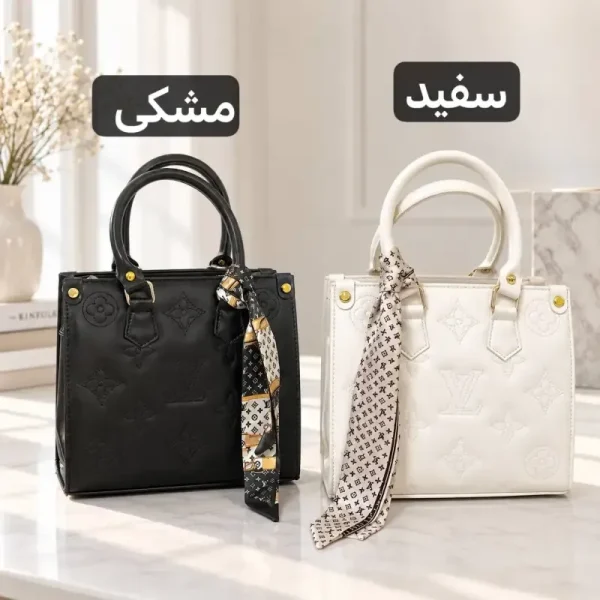 کیف دخترانه چرم مصنوعی روزمره و مجلسی ابعاد 24 در 21 سانتیمتر - تصویر 5