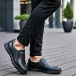 کفش راحتی رسمی مردانه طبی دوردوخت کف دوخت مدل جردن چرم صنعتی - تصویر 10