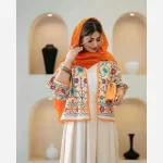 ست کت و دامن لینن فری سایز تا 48 تکرنگ