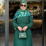 روسری نخ کاستوم طرح وندا سایز 140 زنانه چرخ دوز - تصویر 5