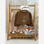 ست کراپ شلوار پاییزه دخترانه گلدوزی شده مروارید کار شده جنس پنبه دورس سه نخ لاکرا و کتان پنبه - تصویر 5