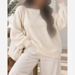 بلوز بافت زنانه نخ ترک ساده لش ضد حساسیت سایز 36 تا 50 - تصویر 6