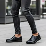 کفش راحتی رسمی مردانه طبی دوردوخت کف دوخت مدل جردن چرم صنعتی - تصویر 8