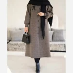 مانتو بلند پاییزه مدل جواهر جنس ریما - تصویر 4