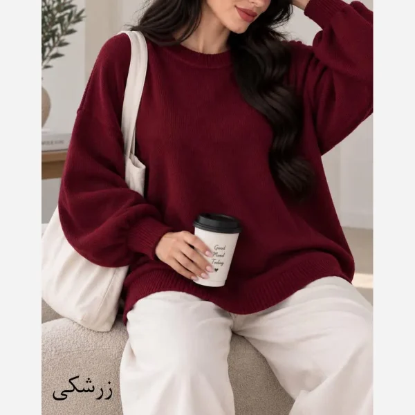 بلوز بافت زنانه نخ ترک ساده لش ضد حساسیت سایز 36 تا 50 - تصویر 9