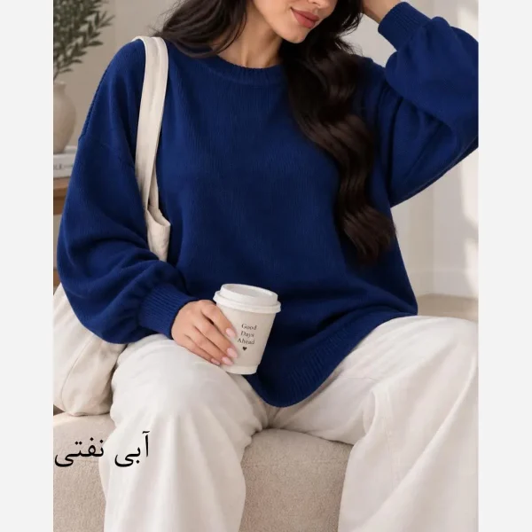 بلوز بافت زنانه نخ ترک ساده لش ضد حساسیت سایز 36 تا 50 - تصویر 7