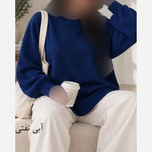بلوز بافت زنانه نخ ترک ساده لش ضد حساسیت سایز 36 تا 50 - تصویر 8