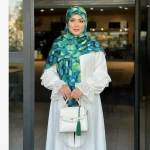 روسری نخ کاستوم طرح وندا سایز 140 زنانه چرخ دوز - تصویر 2