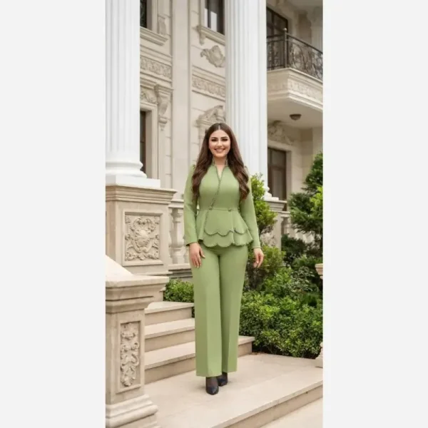 کت شلوار زنانه جنس مازراتی رنگبندی متنوع سایز 36 تا 46 - تصویر 5