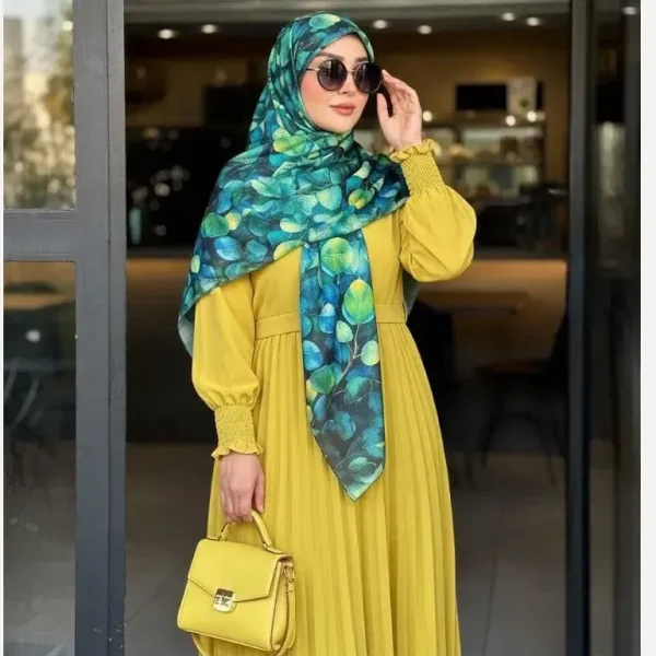روسری نخ کاستوم طرح وندا سایز 140 زنانه چرخ دوز - تصویر 6